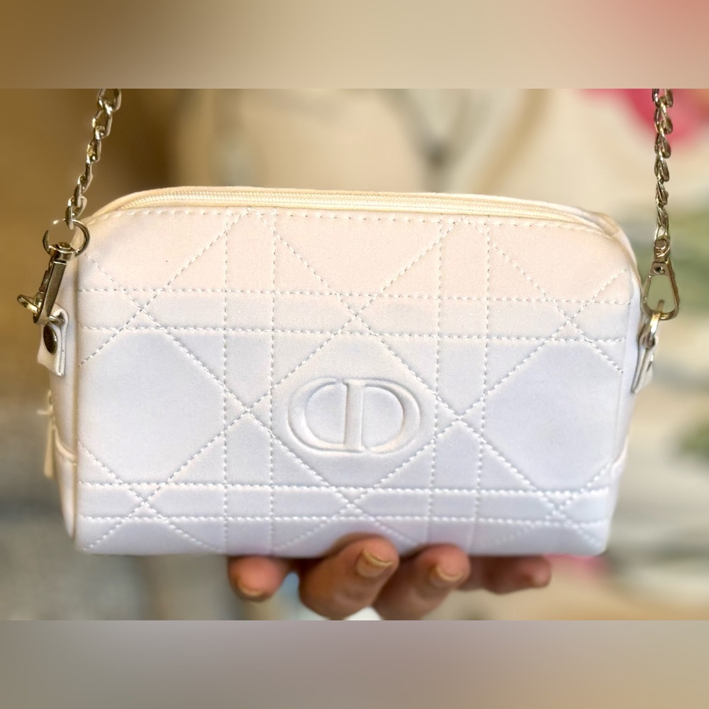 Original Dior Trousseau pouch  with Silver chain and beautiful white stone charm - Picture 11 of 16